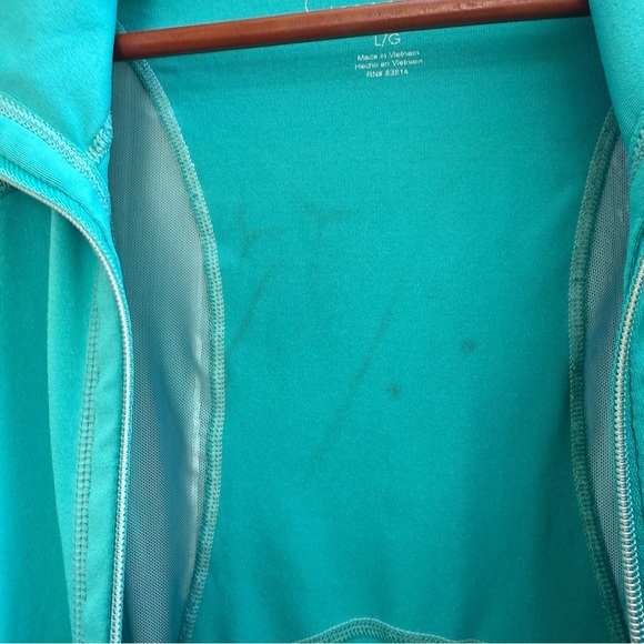TANGERINE Women's Teal Full Zip Mesh Athletic Jacket Sweatshirt Size Large - Picture 12 of 12
